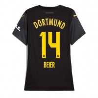 Camisa de Futebol Borussia Dortmund Maximilian Beier #14 Equipamento Secundário Mulheres 2024-25 Manga Curta